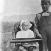 Glenice Smith Daughter of Eugene Leon and Mary Ida Christiansen Smith at their Dry Farm