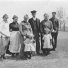 Marler, Napper, and Smith families at the Smith Dry Farm in Antelope, ID