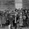 Dwinna Smith (Back Right with a Bow in her Hair) at Indepence Church, ID