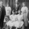 Curtis Hansen, Jennie Hunt, Geneveive Anderson, Henry Larson, Elda Pelton, MarySmith, Kerps Kraus at Graduation - Independence School - ID