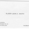 Eugene  Leon Smith\'s Missionary Card