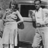 Dwinna Smith & Harold Bennett on a Car Drive near Thorton, ID