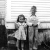 Unknown Girl and Kenneth Smith at Eugene Smith Home in Thorton, ID