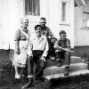 Mary and Eugene Smith with their Grandsons Navaree & Kenneth Smith at Home in Thornton, ID