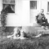 Sharla Anderson, with Dog Spot at Grandpa Smith\'s Home in Thorton, ID