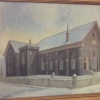 Painting of the Logan 4th Ward Building - Hanging in the  4th Ward Lobby Logan, Utah